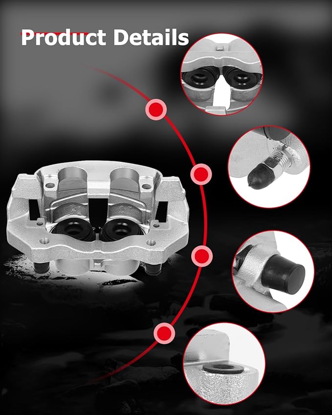 cciyu Front Left & Right Brake Calipers Assembly w/Bracket 18B5297 18B5296 2011 2012 2013 2014 2015 2016 2017 2018 For Dodge For Durango,2011 2012 2013 2014 2015 2016 2017 For Jeep For Grand Cherokee