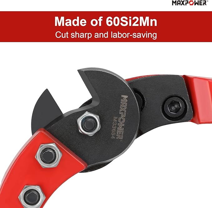 MAXPOWER Steel Cable Cutters,18-Inch Heavy Duty Wire Rope Cutter, Steel Wire Cutters Heavy Duty Industrial Strength Cable Cutter for Hard Wire Ropes, Stainless Steel Wire