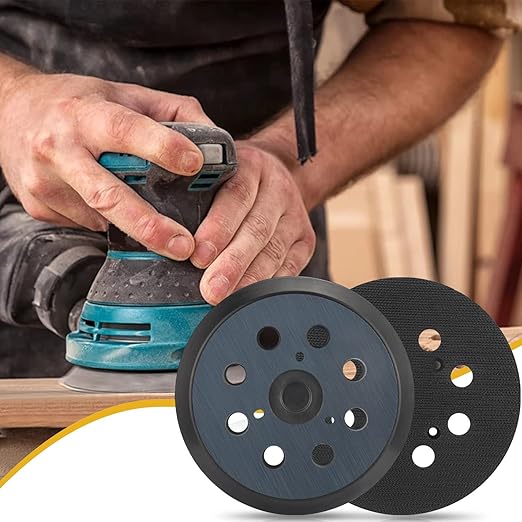 3 Pack 5" 8 Hole Hook & Loop Replacement Sander Pads Compatible with Makita Orbital Sander BO5010 BO5030K BO5031K BO5041K, Replacement Parts #743081-8/743051-7 (3 Screw Holes Sander Pads