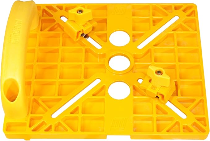 MICROJIG Matchfit Grid Router Guide – Precision Dovetail Clamp Track Jig for Woodworking, Easy Self-Indexing 4" Spacing, Build Custom Workbenches, Jigs & Sleds, MFRG-400-000