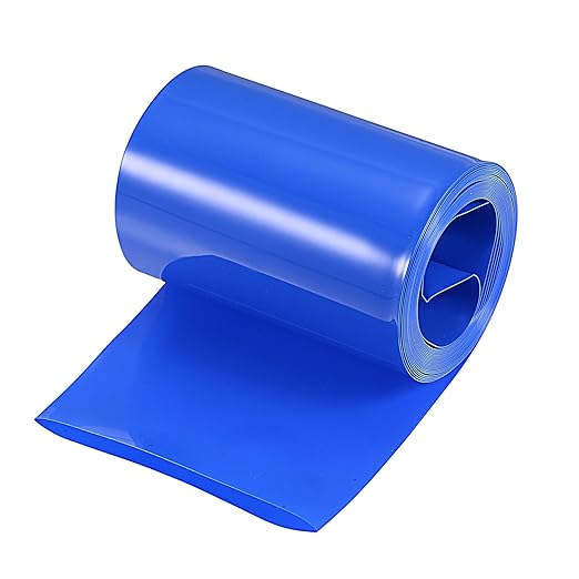 MECCANIXITY Battery Wrap PVC Heat Shrink Tubing 42mm Dia 66mm Flat 10 Feet(3meters) Blue Good Insulation for Battery Pack