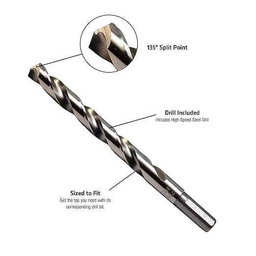 Century Drill & Tool 95411 Tap and Drill, 1/2-13NC