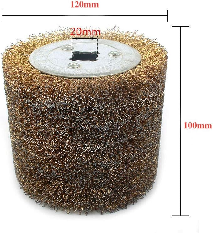 SIGNI Copper Coated Steel Wire Drawing Polishing Burnishing Wheel for surface finishing of Stainless Steel, Aluminum, Metal and Wood (Copper coated steel wire 0.15mm)