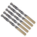 Drill Bit, 8.5mm Cutting Diameter, 4341 HSS Gold and Black 118° Cutting Angle Number Jobber Bits - (Applications: for Drilling Soft Metal Plastic Wood), 5-Pieces