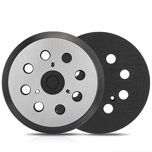 5" 8 Hole Hook & Loop Metal Orbital Sander Replacement Pads Compatible with Makita Sander BO5010 BO5030K BO5031K BO5041K, 2 Pack