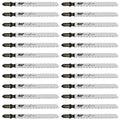 25Pack T101B T-Shank Jigsaw Blades - 4 Inch 10 TPI Contractor Jig Saw Blades Set Made with High Speed Carbon Steel Precise Clean Straight Cutting Wood Boards Plastic PVC