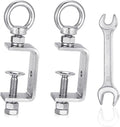 C Clamp – 304 Stainless Steel Beam Clamps with M10 Screw Ring | Adjustable, Rust-Resistant I Beam Clamps for Ring Beams, Welding, Woodworking, Plants & Desk Use. Wide Jaw Openings (55MM)2-Pack