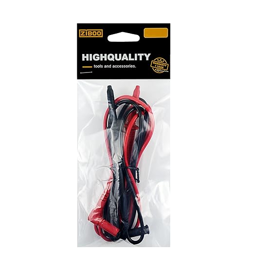 ZIBOO ZB-X20 Ultra-Sharp Test Leads Multimeter Meter Tester Needle Point 35” Test Probe Lead 1000V 20A Compatible with FLUKE/Amprobe/Extech/Hioki/SANWA/Klein Tools/Digital Multimeters