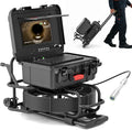 Sanyipace Sewer Camera 165FT/50M with Wheels and Retractable Handle, Self-Leveling, Support 512Hz Locator, Meter Counter, Video Audio Record, Speaker, Keyboard Input, 5x Zoom, 10" HD Screen, 7mm Cable