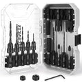 Countersink Drill Bit Set for Wood, 16 PCS High Speed Steel Woodworking Tapered Drill Bits Counter Sink Drill Bit with 2PCS 1/4" Hex Shank Wood Plug Cutter Quick Change with Storage Box
