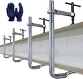 4-Pack Heavy Duty 12"(300x120mm) F-Clamp w/ 4-3/4" Throat Depth, Bar Size 1"x15/32", 1400LB Clamping Force, Drop Forged Steel Bar Clamps for Wood, Metal, Pipe, Welding and DIY Projects