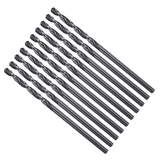 Drill Bit, 2mm Cutting Diameter, 4241 HSS Nitriding Black 118° Cutting Angle Versatile Jobber Bits - (Applications: for Drilling Plastic Wood Soft Metal), 10-Pieces