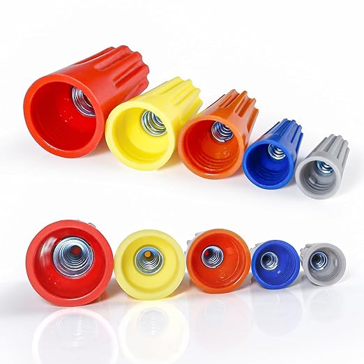 XHF UL Listed 250Pcs Red 22-10AWG Wire Connector Nuts, Wire Caps for Quick Connection Max. 2#10 w/2#12 w/2#14 Min.2#16
