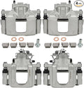 cciyu Front & Rear Brake Calipers Assembly w/Bracket 2008-2012 For Chrysler For Town & Country,2008-2012 For Dodge For Grand Caravan,2009-2012 For Volkswagen For Routan 18B5044 18B5045 18B5081 18B5080