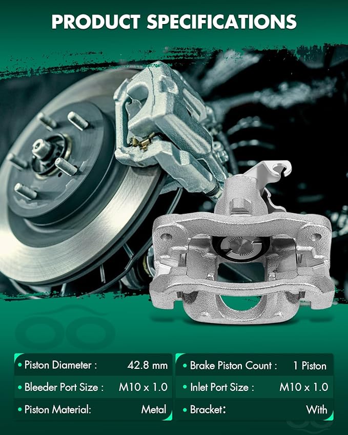 SCITOO 18B5081 18B5080 Disc Brake Calipers Assembly with Bracket Fit For Chrysler Town & Country 2008-2012,For Dodge Grand Caravan 2008-2012,For Ram C/V 2012,For Volkswagen For Routan 2009-2012