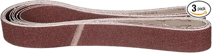 2 x 72 Inch Sanding Belt, 3 Pcs 36 Grit Knife Sharpener Belts Work Sharpening for Belt Sander Knife Carving Tool Metal Working