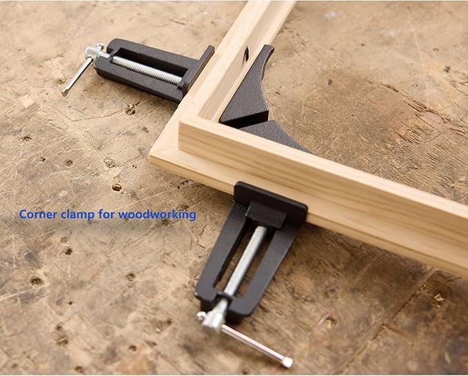 4pcs Corner Clamp For Woodworking 90 Degree Right Angle Clamps Aluminum Alloy Metal For Welding, Photo Framing, Drawers, Cabinets, Shelf Fish-Tanks, Glass Holder Square Diy Hand Tool