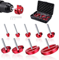 9Pcs PVC Pipe Reamer Kit, Lightweight Aluminum PVC Fitting Saver for Sch.40 CPVC, ABS, Socket Saver Plumbing Tool Includes 1/2", 3/4", 1", 1-1/4", 1-1/2", 2", 2-1/2", 3", 4", Fits 1/2" Drill