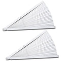 Tigeen 2 Pcs 25 Blade Long Feeler Gauge Set 0.038-1.02mm, Stainless Steel Feeler Gauge Dual Marked Metric and Imperial Measuring Tool, Silver for Guitar, Spark Plug, Piston Measure