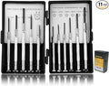 Precision Screwdriver Set, 11 Pieces, Mini Flathead and Phillips, for Glasses, Watches, Electronics Repair