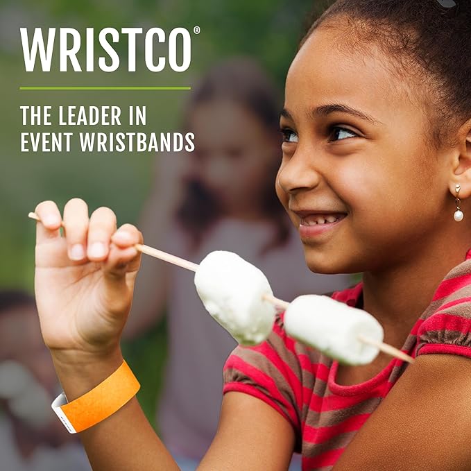 1,000 WristCo Cranberry Tyvek Wristbands for Events - Comfortable Tear Resistant Paper Bracelets ID Wrist Bands for Concerts Festivals Admission Party Identification