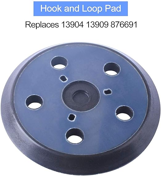 5 Inch Sander Pad for Porter Cable 333 334 Random Orbit Sander - 5 Hole Hook and Loop Pad Replacement 13904 13909 876691
