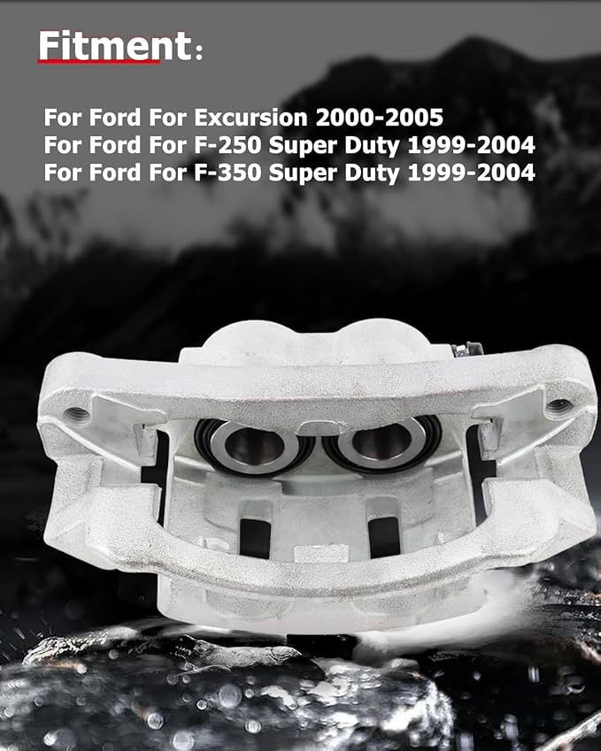 cciyu 18-B4791 Front Left Brake Caliper Assembly w/Bracket 2000-2005 For Ford For Excursion,1999-2004 For Ford For F-250 Super Duty,1999-2004 For Ford For F-350 Super Duty