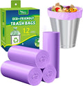 Small Trash Bags 1.2-Gallon: Bathroom Trash Bags 4.5L Small Garbage Bags for Bathroom Bedroom Office - (Purple, 120 Counts)