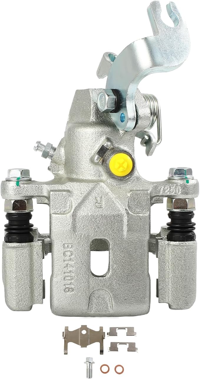 cciyu Rear Right Brake Caliper Assembly w/Bracket 19-B2855 2001 2002 2003 2004 For Hyundai For Elantra,2003 2004 For Hyundai For Tiburon,2004 2005 For Kia For Spectra,2005 For Kia For Spectra5