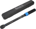 3/8-Inch Drive Click Torque Wrench, Dual-Direction Click Professional Torque Wrench 10-100FT.LB/13.6-135.6N.M, Dual Range Scales Graduated in FT.LB and N.M, Blue