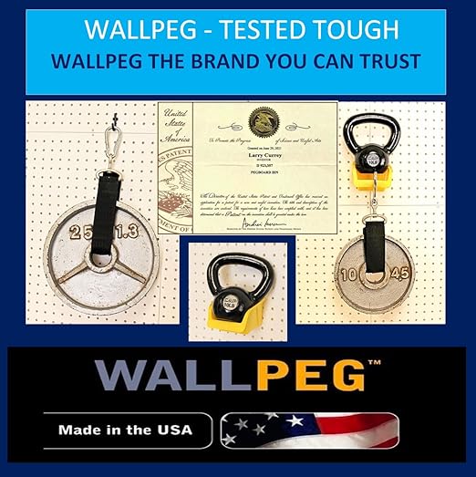 WallPeg Pegboard Kit - 4 Each 24"x16" White Pegbaord Panels - Made in The USA