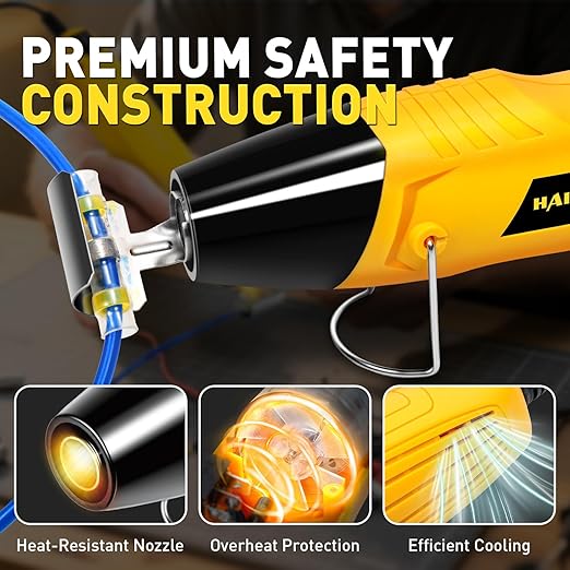 haisstronica 560 PCS All in One Set with Solder Seal Wire Connectors,3:1 Heat Shrink Tubing and Heat Gun,Solder Sticks Wire Terminals Electrical Connectors for Automotive, Marine, Trailer Wiring