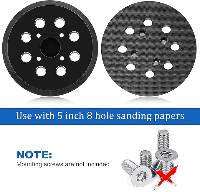 5 Inch 8 Hole Hook and Loop Sander Backing Pad Replacement for Craftsman 315112170, 315116940, 315116950, 315112180, 315279870 and Craftsman ROS Model 315 Random Orbit Sander Replacement Pad