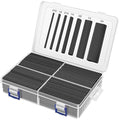 XHF 205 PCS Length 3.5" Black 3:1 Heat Shrink Tubing Assortment Kit Large Size Marine Grade Adhesive Lined Waterproof Automotive Electrical Tube, Insulation Sealing