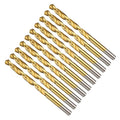 Drill Bit, 9/32" Cutting Diameter (7.144mm), 4241 HSS TiN Coated 118° Cutting Angle Versatile Jobber Bits - (Applications: for Drilling Plastic Wood Soft Thin Metal), 10-Pieces