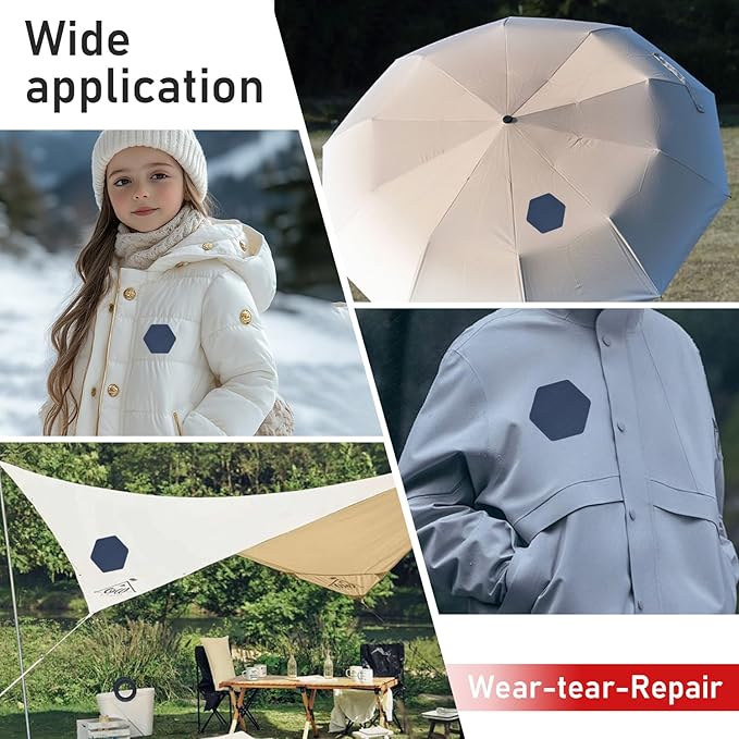 Down Jacket Repair Patches - Highly Effective Repair of Nylon Fabric, Waterproof Self-Adhesive Repair Patch for Down Jackets, Tents, Raincoats, Outdoor Equipment