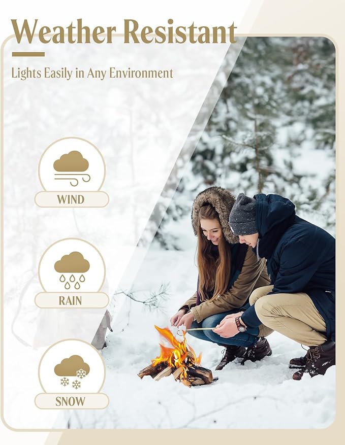 Fire Plugs Fire Starters - Windproof Fire Starter for Campfires Long Brun Time - Fire Starters for Fireplace,Chimney,BBQ Grill,Camping Fire,Wood Stove - Emergency Survival Tools 24pcs