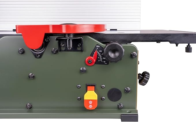 40180HI 8-Inch Spiral Cutterhead Benchtop Jointer with Cast Iron Tables, 16 TC Inserts, Extra Long 24" Aluminum Fence, Additional 7-3/8" Fence Brackets, and a 10-amp Motor