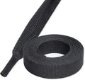 Heat Shrink Braided Sleeving, 2:1 Ratio Shrinkable Fabric Tubing Sleeve Abrasion Protection Cable Wire Sheath (1/2"-25ft)