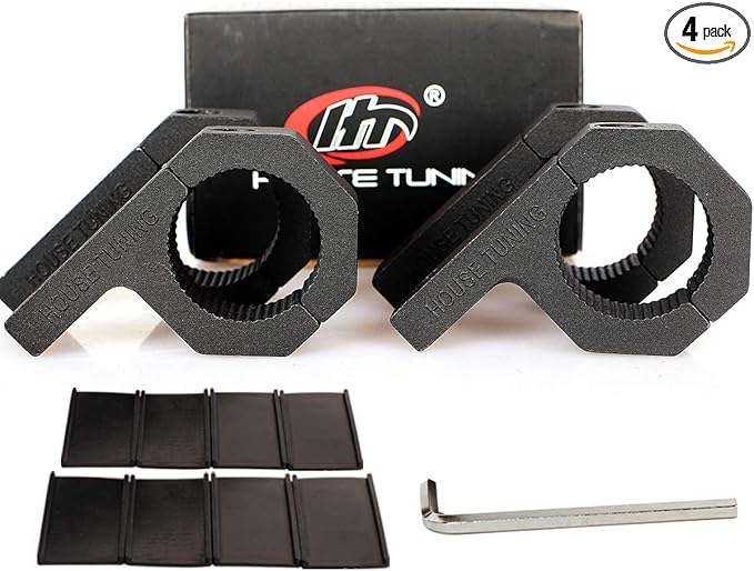 Tube Clamps 4pcs 1.5 inch Mounting Bracket,Roof Roll Bar Cage Holder Bar Clamp 1 1/2" for Work HID LED Light Bar (1.5"- Clamp Mount kit)