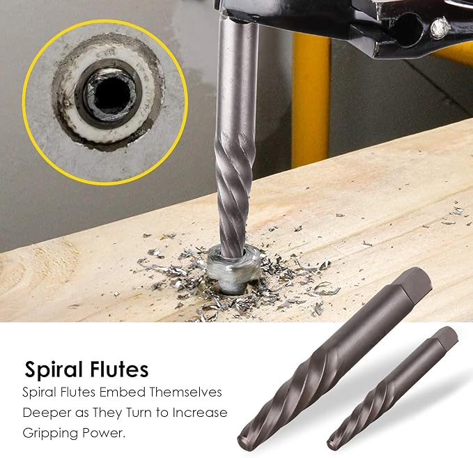 Topec 49pcs Screw Extractor/Drill Bit Set, Professional Remove Set for Removing Broken Studs, Bolts, Socket Screws and Fittings