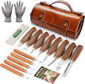 Deluxe Wood Carving Kit，Wood Carving Tools Set with Large Storage Case，Wood Carving Knife Set-Whittling Kit with 8 Pcs Whittling Knives& 5 Detail Knives For Beginners and Hobbyists