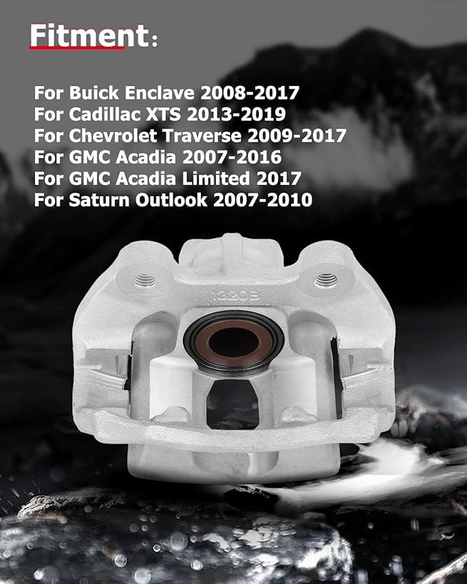 cciyu Rear Left & Right Disc Brake Calipers w/Bracket 18B5059 18B5058 For Buick For Enclave,For Cadillac For XTS,For Chevy For Traverse,For GMC For Acadia/For Acadia Limited,For Saturn For Outlook