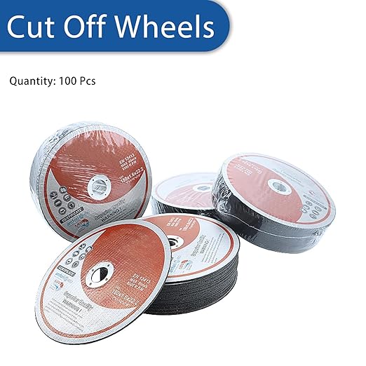 100 Pack 7 Inch Cut Off Wheels for Metal and Stainless Steel Cutting Discs for Angle Grinders 7 x 1/16 x 7/8 Inch