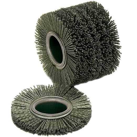 CS Unitec | PTX Bristle Wheel | Elastic Nylon Brush Metal Grinder Tool Attachment| 4" Diameter x 1" Wide