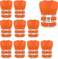 Safety Vest, Reflective High Visibility Construction Vest for Men, Work, Cycling, Runner, Surveyor, Volunteer, Road