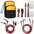 Multimeter Test Leads Kit with Soft Tool Carrying Case Alligator Clips Test Hook Clips Wire Replaceable Precision Sharp Probes for Digital Electrical Multimeter Testing