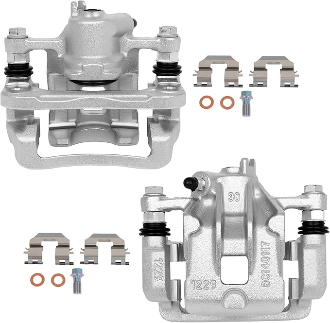 SCITOO 19B6283 19B6282 Rear Left & Right Disc Brake Calipers Assembly w/Bracket For Kia For Soul 2010-2013