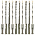 10-Pack SDS Plus 1/4" x 6" Rotary Hammer Drill Bits, Carbide Tipped for Brick, Stone and Concrete