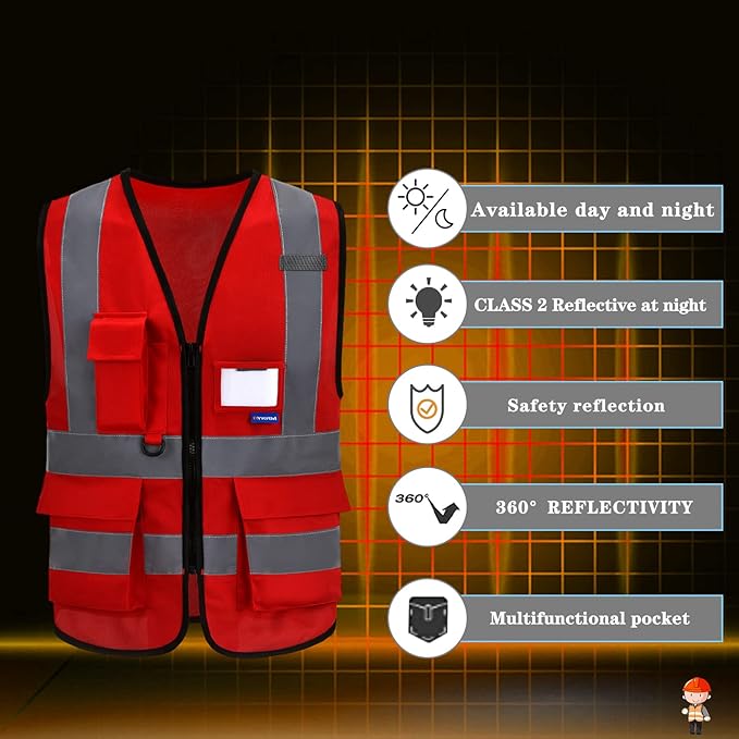 red security vest